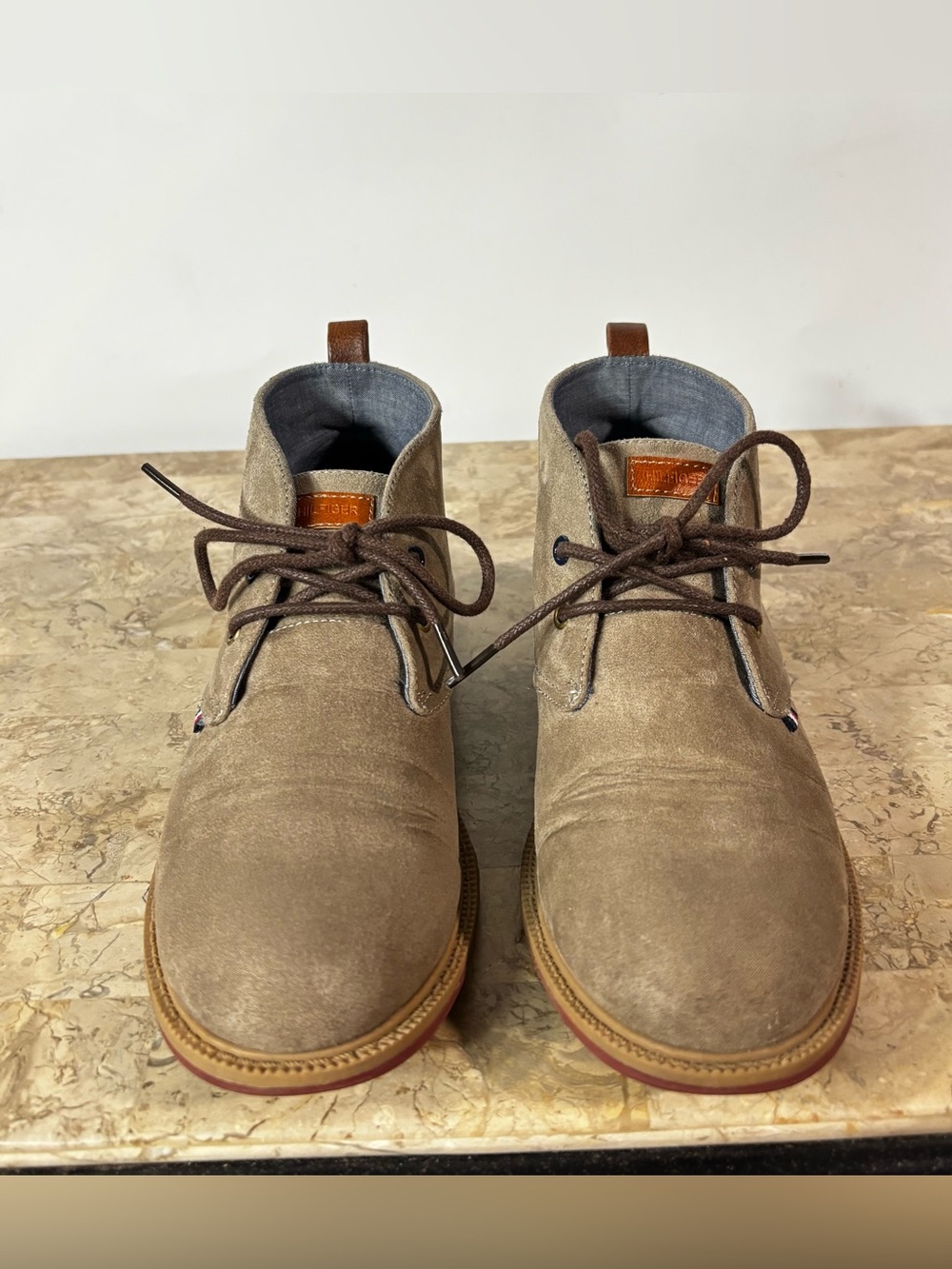 Tommy Hilfiger Michael Chukka Taupe Shoes Size 4